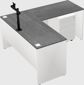 L-shaped office desk