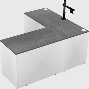 L-shaped office desk