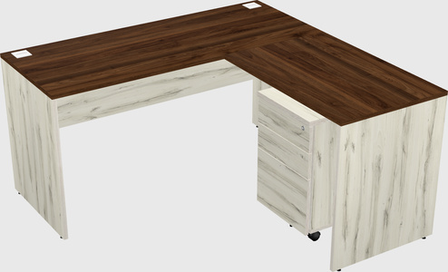 L-shaped office desk