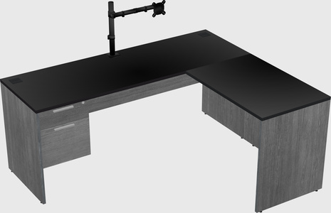 L-shaped office desk