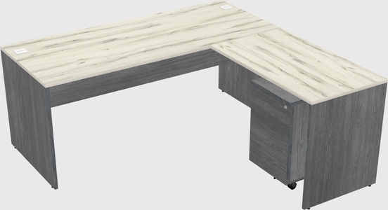 L-shaped office desk