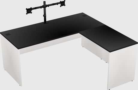 L-shaped office desk
