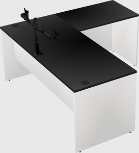 L-shaped office desk