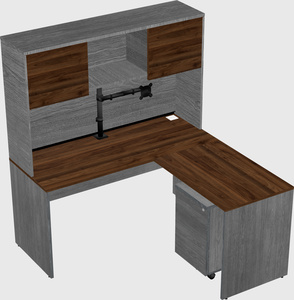 L-shaped office desk