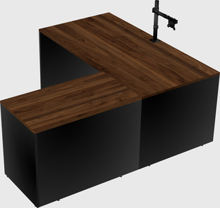 L-shaped office desk