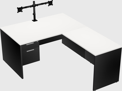 L-shaped office desk