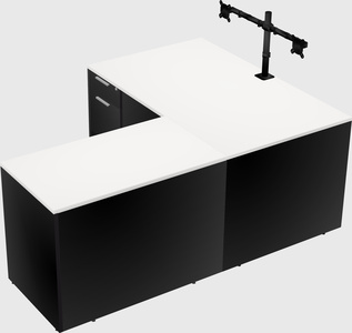 L-shaped office desk