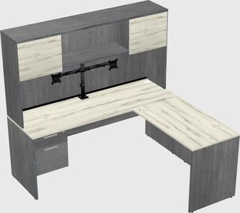 L-shaped office desk