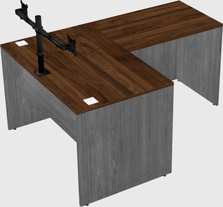 L-shaped office desk