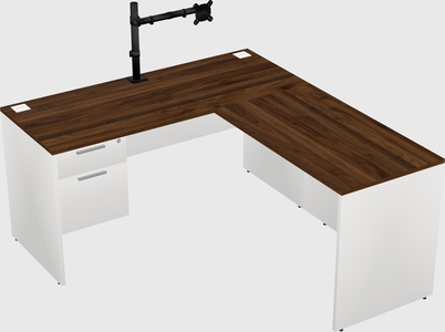 L-shaped office desk