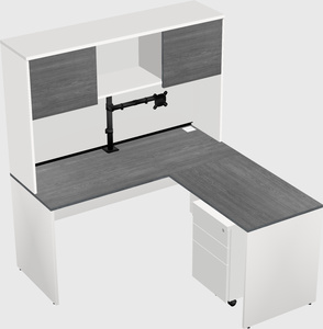 L-shaped office desk