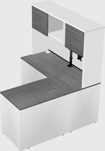 L-shaped office desk