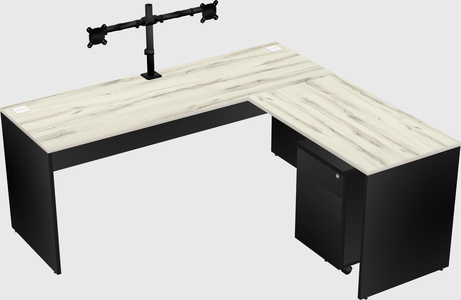 L-shaped office desk