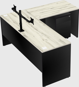 L-shaped office desk