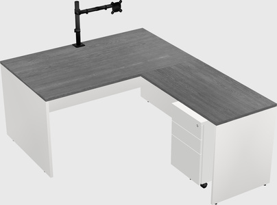 L-shaped office desk