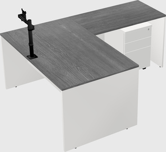 L-shaped office desk