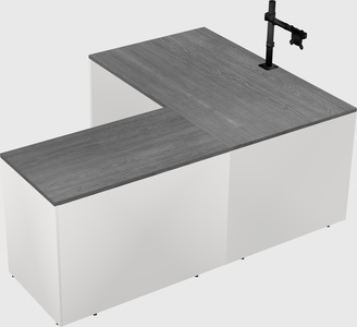 L-shaped office desk