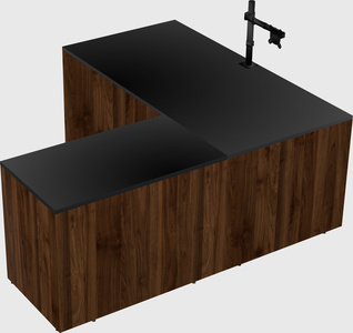 L-shaped office desk