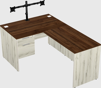 L-shaped office desk