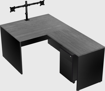 L-shaped office desk