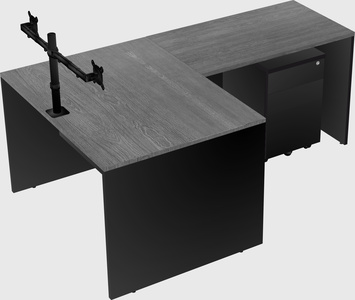 L-shaped office desk