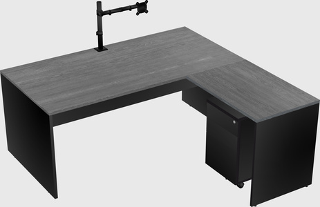 L-shaped office desk