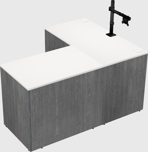 L-shaped office desk