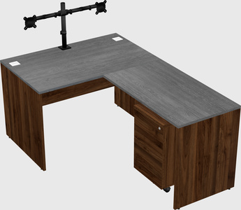 L-shaped office desk