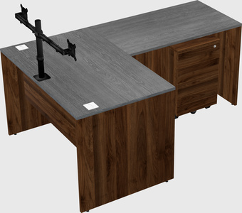 L-shaped office desk