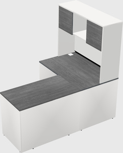 L-shaped office desk