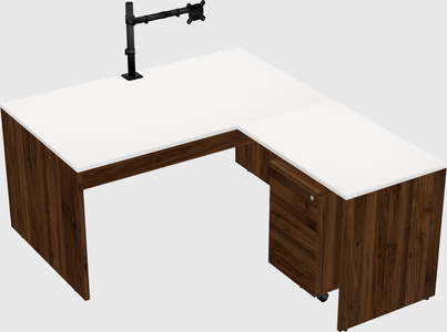 L-shaped office desk