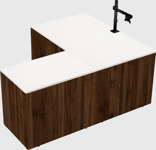 L-shaped office desk