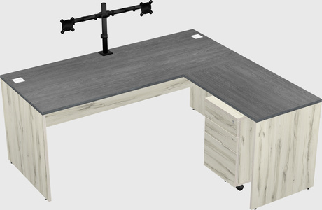 L-shaped office desk