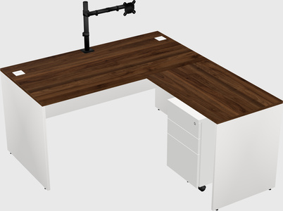 L-shaped office desk