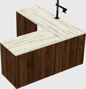 L-shaped office desk