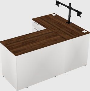 L-shaped office desk