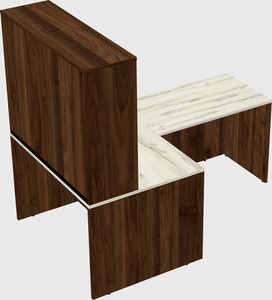 L-shaped office desk