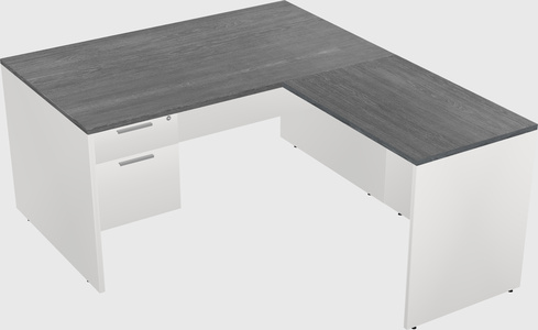 L-shaped office desk