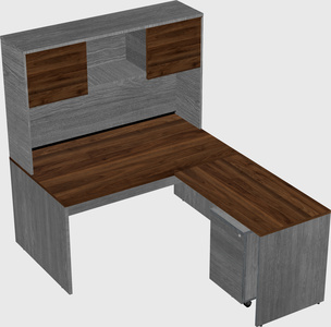L-shaped office desk