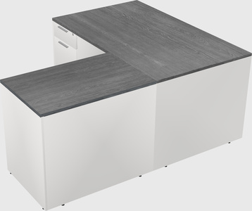 L-shaped office desk