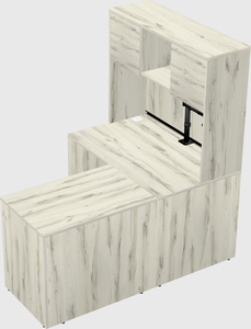 L-shaped office desk