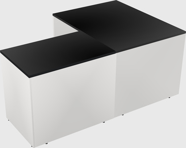 L-shaped office desk