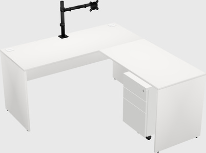 L-shaped office desk