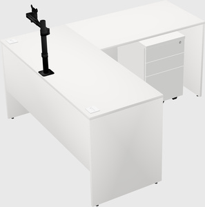 L-shaped office desk