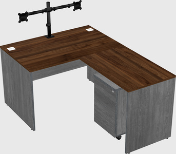 L-shaped office desk