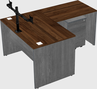L-shaped office desk
