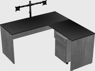 L-shaped office desk