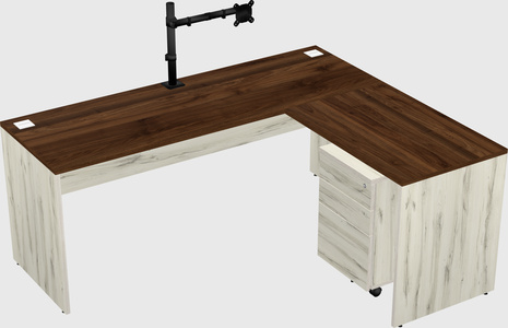 L-shaped office desk