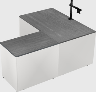 L-shaped office desk
