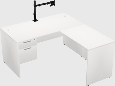 L-shaped office desk